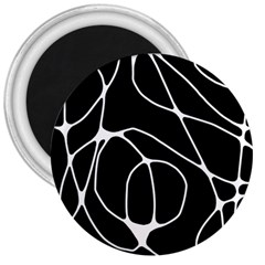 Mazipoodles Neuro Art - Black White 3  Magnets