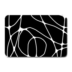 Mazipoodles Neuro Art - Black White Plate Mats by Mazipoodles