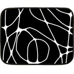 Mazipoodles Neuro Art - Black White Fleece Blanket (Mini) 35 x27  Blanket