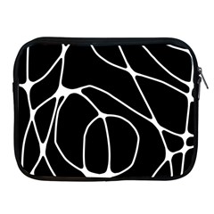 Mazipoodles Neuro Art - Black White Apple Ipad 2/3/4 Zipper Cases by Mazipoodles