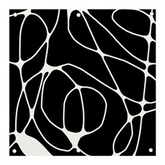 Mazipoodles Neuro Art - Black White Banner And Sign 3  X 3  by Mazipoodles