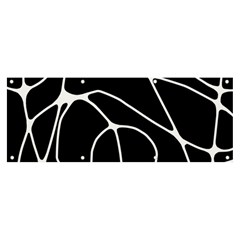 Mazipoodles Neuro Art - Black White Banner And Sign 8  X 3  by Mazipoodles