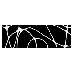 Mazipoodles Neuro Art - Black White Banner And Sign 12  X 4  by Mazipoodles