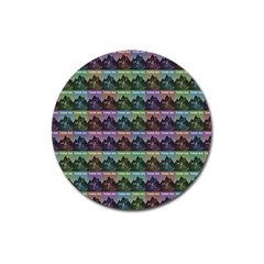 Inspirational Think Big Concept Pattern Magnet 3  (round) by dflcprintsclothing