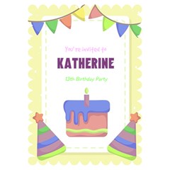 birthday - Invitation Card 5  x 7  (Scallop)