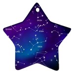 Realistic Night Sky With Constellations Ornament (Star) Front