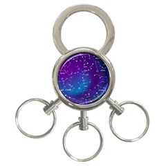 Realistic Night Sky With Constellations 3-ring Key Chain