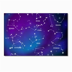Realistic Night Sky With Constellations Postcard 4 x 6  (pkg Of 10) by Cowasu