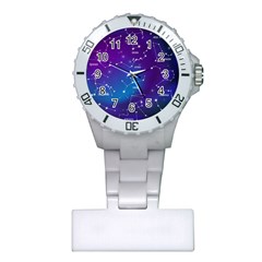 Realistic Night Sky With Constellations Plastic Nurses Watch by Cowasu