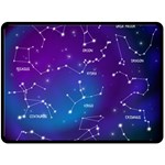 Realistic Night Sky With Constellations Two Sides Fleece Blanket (Large) 80 x60  Blanket Front