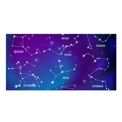 Realistic Night Sky With Constellations Satin Shawl 45  X 80  by Cowasu