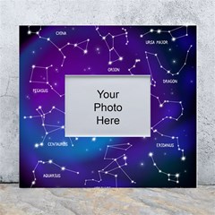 Realistic Night Sky With Constellations White Wall Photo Frame 5  X 7 