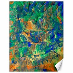 Blue On Green Flow Canvas 18  X 24  by kaleidomarblingart