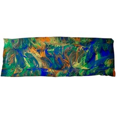 Blue On Green Flow Body Pillow Case (dakimakura) by kaleidomarblingart