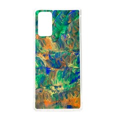 Blue On Green Flow Samsung Galaxy Note 20 Tpu Uv Case by kaleidomarblingart