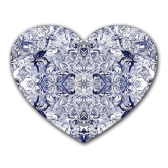 Blue Biro Arabesque Heart Mousepad