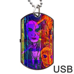 Lou Dog Tag Usb Flash (one Side) by MRNStudios