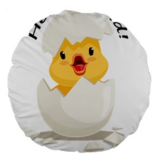 Cute Chick Large 18  Premium Flano Round Cushions