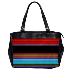 Horizontal Line Colorful Oversize Office Handbag by Grandong
