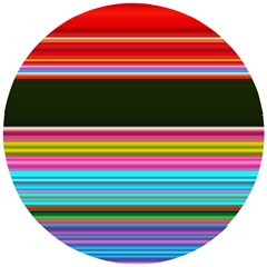 Horizontal Line Colorful Wooden Puzzle Round