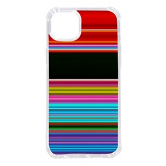 Horizontal Line Colorful Iphone 14 Plus Tpu Uv Print Case