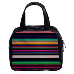 Horizontal Lines Colorful Classic Handbag (two Sides) by Grandong