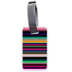 Horizontal Lines Colorful Luggage Tag (one Side) by Grandong