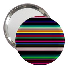 Horizontal Lines Colorful 3  Handbag Mirrors by Grandong