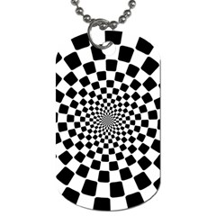 Geomtric Pattern Illusion Shapes Dog Tag (one Side)