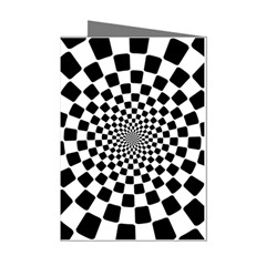 Geomtric Pattern Illusion Shapes Mini Greeting Cards (pkg Of 8) by Grandong