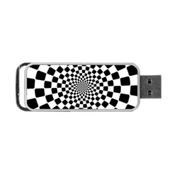 Geomtric Pattern Illusion Shapes Portable Usb Flash (one Side) by Grandong