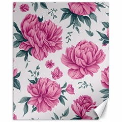 Pattern Flowers Texture Design Canvas 11  X 14  by Grandong