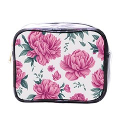 Pattern Flowers Texture Design Mini Toiletries Bag (one Side) by Grandong