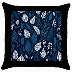 Pattern Flower Texture Throw Pillow Case (Black)