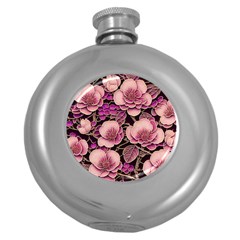 Plum Blossom Blossom Round Hip Flask (5 Oz) by Grandong