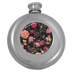 Flower Pattern Round Hip Flask (5 Oz) by Grandong