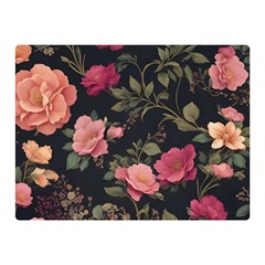 Flower Pattern Two Sides Premium Plush Fleece Blanket (mini) by Grandong