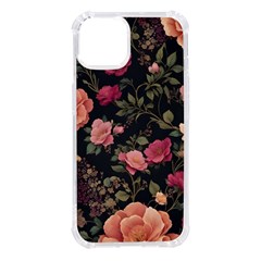 Flower Pattern Iphone 14 Tpu Uv Print Case by Grandong