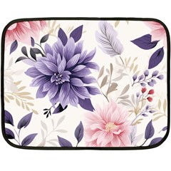 Flowers Pattern Floral Fleece Blanket (mini) by Grandong