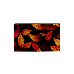 Leaves Autumn Cosmetic Bag (small) by Grandong