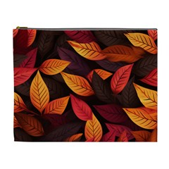 Leaves Autumn Cosmetic Bag (xl) by Grandong