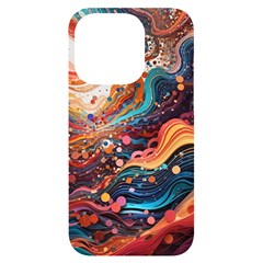 Pattern Abstract Iphone 14 Pro Black Uv Print Case