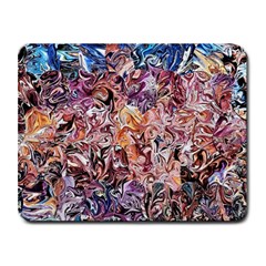 Abstract Waves Small Mousepad by kaleidomarblingart