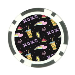 Cute-girl-things-seamless-background Poker Chip Card Guard (10 Pack) by pakminggu