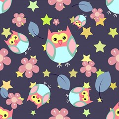 Owl-stars-pattern-background Play Mat (rectangle) by pakminggu