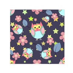 Owl-stars-pattern-background Square Satin Scarf (30  X 30 )