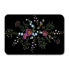 Embroidery-trend-floral-pattern-small-branches-herb-rose Plate Mats by pakminggu