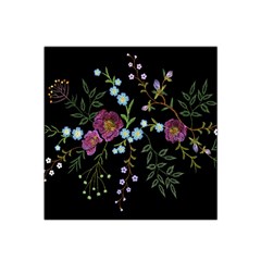 Embroidery-trend-floral-pattern-small-branches-herb-rose Satin Bandana Scarf 22  X 22  by pakminggu