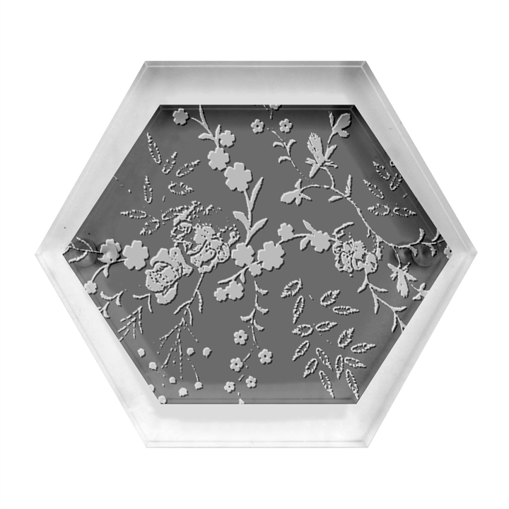 Embroidery-trend-floral-pattern-small-branches-herb-rose Hexagon Wood Jewelry Box