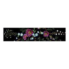 Embroidery-trend-floral-pattern-small-branches-herb-rose Velvet Scrunchie